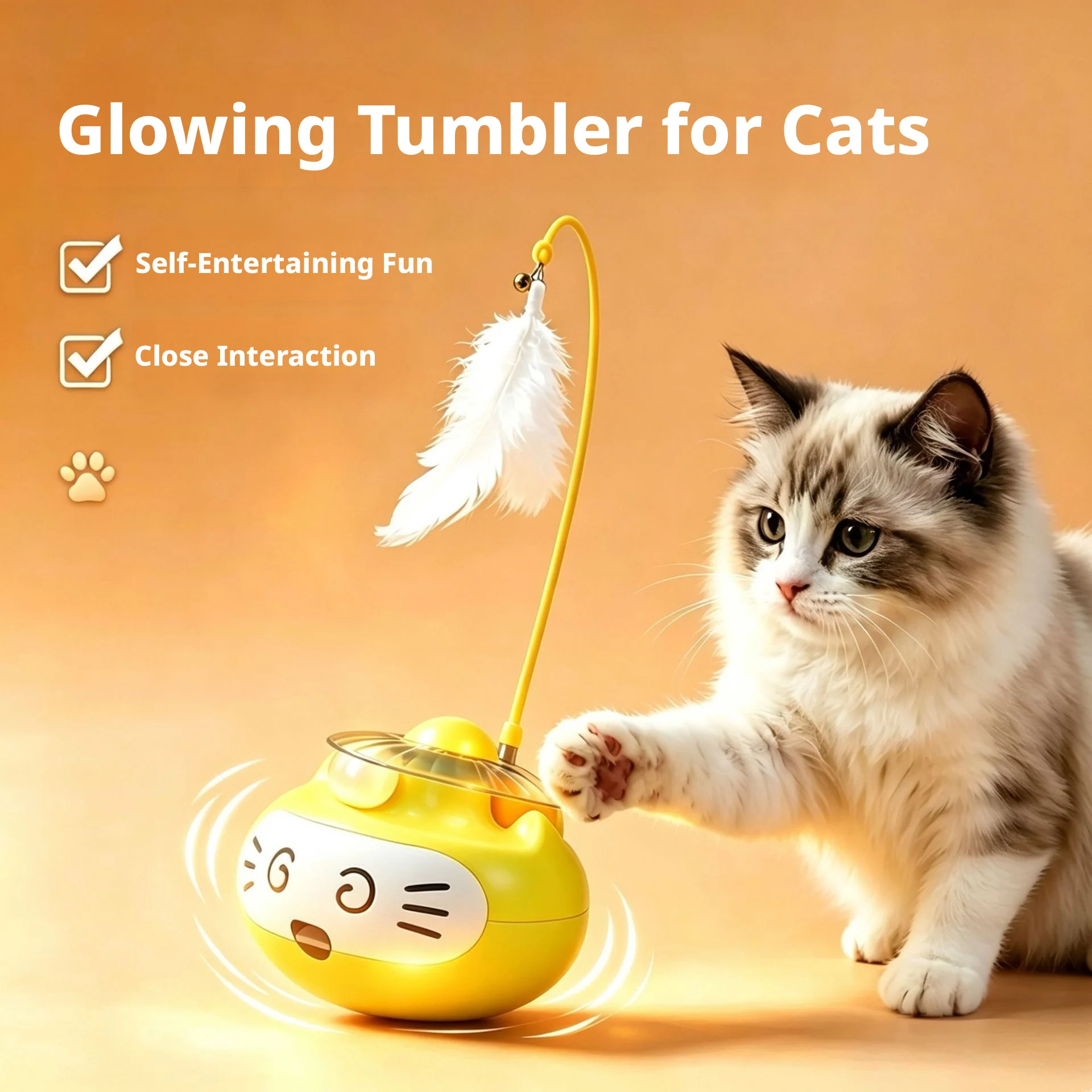 SHINEKNOT Luminous Tumbler Cat Toy Teasing Cat Stick Feather Bell Cat Self Fun Soothing Pet Supplies Pet Toys
SHINEKNOT Luminous Tumbler Cat Toy Teasing Cat Stick Feather Bell Cat Self Fun Soothing Pet Supplies Pet Toys