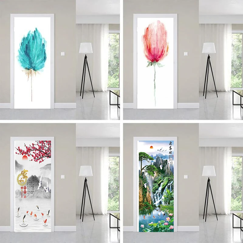 Door stickers flower wallpaper decals waterproof Chinese style ink painting decoration posters mural
Door stickers flower wallpaper decals waterproof Chinese style ink painting decoration posters mural