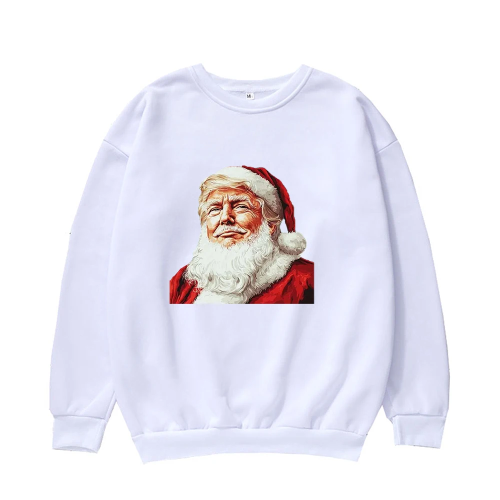 Trump Santa Claus Interesting Crew Neck Sweatshirts Cartoon Festival Prints Winter Clothing For Men Women Novelty Gifts
Trump Santa Claus Interesting Crew Neck Sweatshirts Cartoon Festival Prints Winter Clothing For Men Women Novelty Gifts