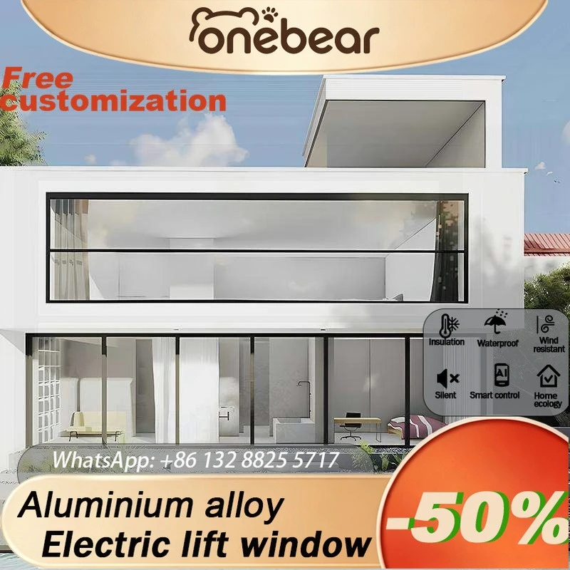 Any Size Custom Electric Vertical Lifting Window Aluminum Alloy Double Tempered Glass Energy Saving Soundproof Smart Window
Any Size Custom Electric Vertical Lifting Window Aluminum Alloy Double Tempered Glass Energy Saving Soundproof Smart Window