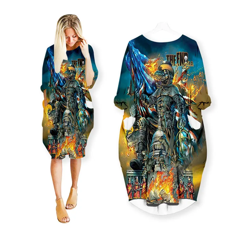 THE END A.D. Band 3D Print Women Streetwear Women US Size Dress Fashion Harajuku Short Sleeves Clothes Women Clothing
THE END A.D. Band 3D Print Women Streetwear Women US Size Dress Fashion Harajuku Short Sleeves Clothes Women Clothing