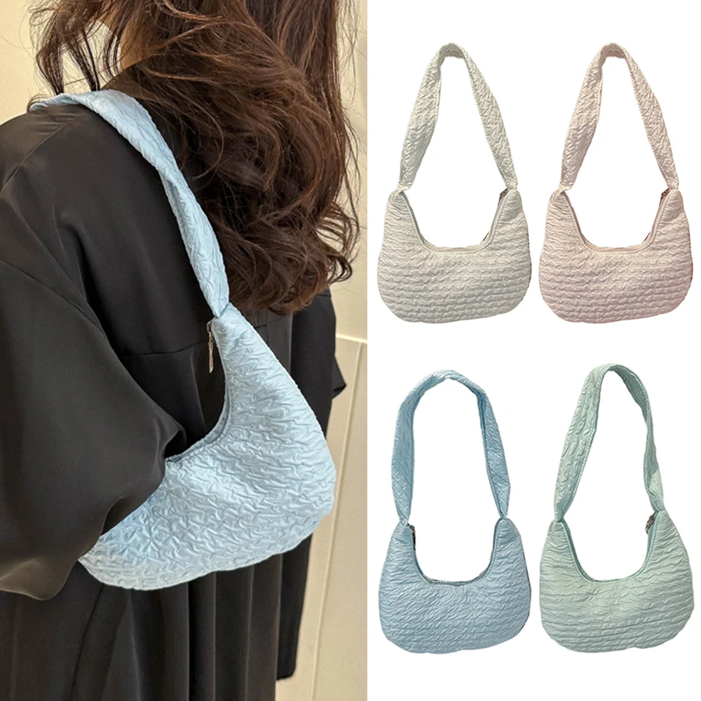 2024 Korean Version Soft Pleated Design Shoulder Bag Casual Simple Handbags Female Simple Dumpling Bag Single Shoulder Bag
2024 Korean Version Soft Pleated Design Shoulder Bag Casual Simple Handbags Female Simple Dumpling Bag Single Shoulder Bag