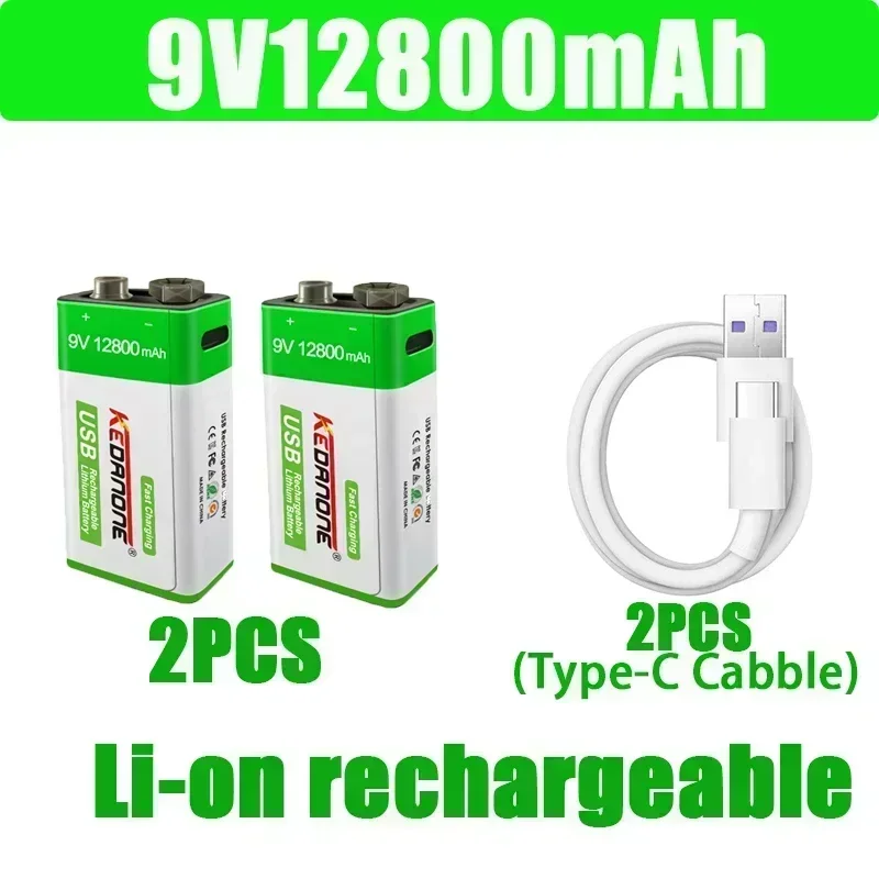 WE NEW 9V 12800mAh li-ion Rechargeable battery Micro USB Batteries 9 v lithium for Multimeter Microphone Toy Remote Control KTV
WE NEW 9V 12800mAh li-ion Rechargeable battery Micro USB Batteries 9 v lithium for Multimeter Microphone Toy Remote Control KTV