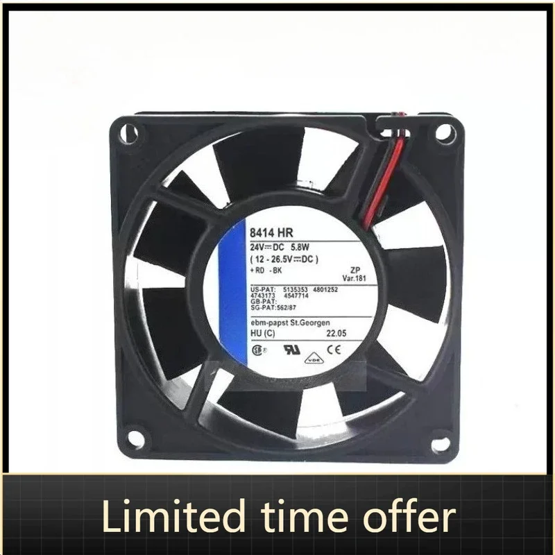 8414GR 8414HR 8414GH 8414R Replacement Fan for Cooling System, High-Speed DC Axial Fan, 24V 120mm
8414GR 8414HR 8414GH 8414R Replacement Fan for Cooling System, High-Speed DC Axial Fan, 24V 120mm