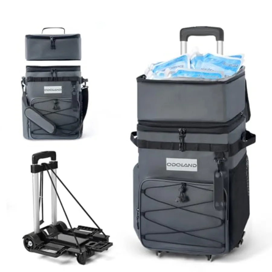 72 Can Rolling Cooler Bag with Wheels and Handle Collapsible Insulated Ice Chest for Beach Camping and Tailgating - Portable Tr
72 Can Rolling Cooler Bag with Wheels and Handle Collapsible Insulated Ice Chest for Beach Camping and Tailgating - Portable Tr