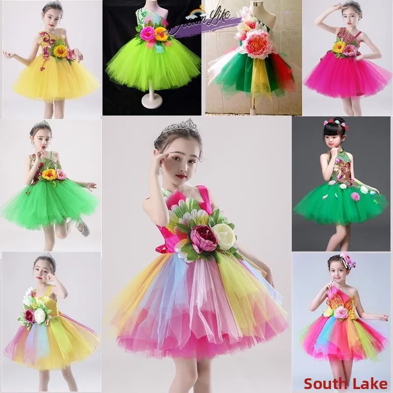 Girls Dance Costume Fairy Performance Dr Sparkling Tulle Skirt Flower Fairy Outfit Children's Summer Clothing Cotton Material
Girls Dance Costume Fairy Performance Dr Sparkling Tulle Skirt Flower Fairy Outfit Children's Summer Clothing Cotton Material