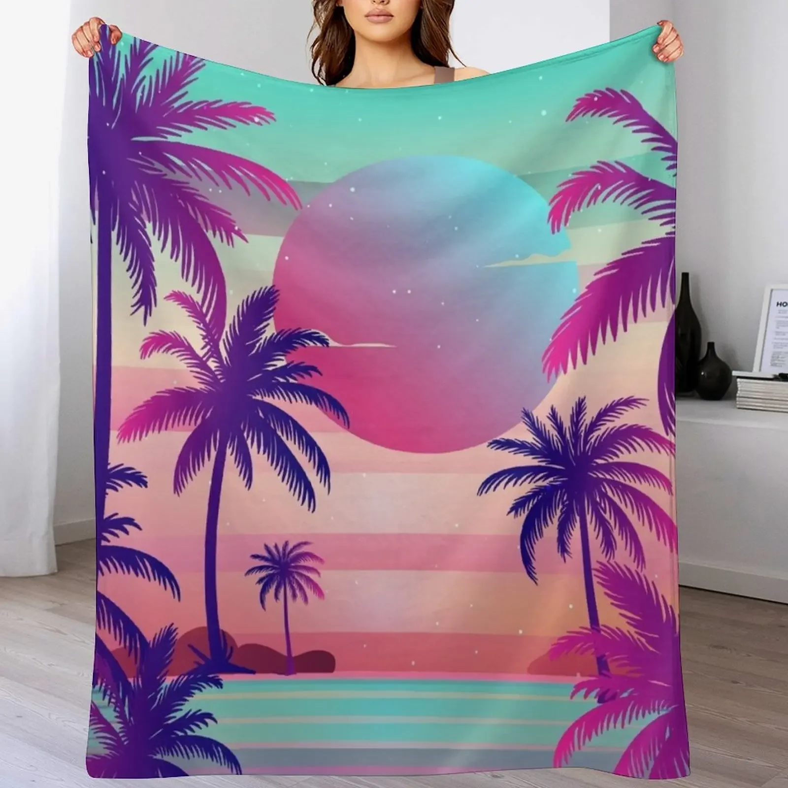 Sunset Palm Trees Vaporwave Aesthetic Throw Blanket christmas gifts Beach Blankets Sofas Of Decoration Blankets
Sunset Palm Trees Vaporwave Aesthetic Throw Blanket christmas gifts Beach Blankets Sofas Of Decoration Blankets