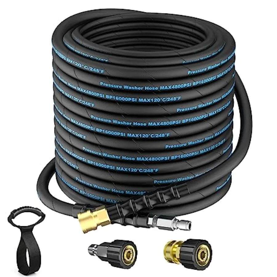 Pressure Washer Hose Power Washer Hose Attachment with 3/8'' Quick Connector High Tensile Wire Braided Hose for Cold and Hot Wa
Pressure Washer Hose Power Washer Hose Attachment with 3/8'' Quick Connector High Tensile Wire Braided Hose for Cold and Hot Wa
