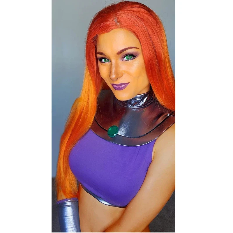 ❤️COS❤️Teen Titans Starfire Cosplay Costume Purple Outfit with Stockings Halloween for Women❤️
❤️COS❤️Teen Titans Starfire Cosplay Costume Purple Outfit with Stockings Halloween for Women❤️
