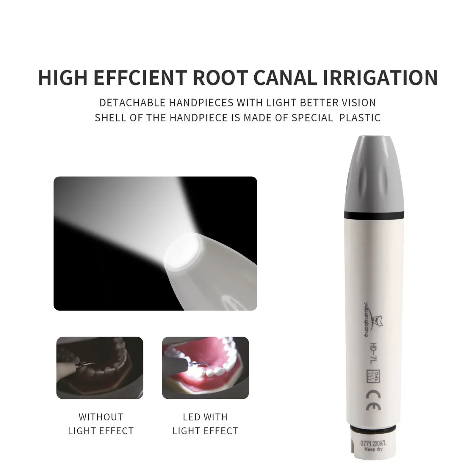 Dental Ultrasonic Piezo Scaler Handpiece LED Light Fiber Optic Fit DTE SATELEC Tips
Dental Ultrasonic Piezo Scaler Handpiece LED Light Fiber Optic Fit DTE SATELEC Tips