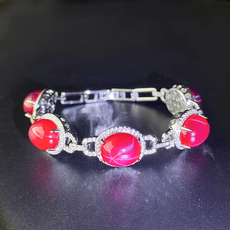 Jewelry Fluorescent Red Corundum Six-Pointed Star Light Bracelet Female 10*12
Jewelry Fluorescent Red Corundum Six-Pointed Star Light Bracelet Female 10*12