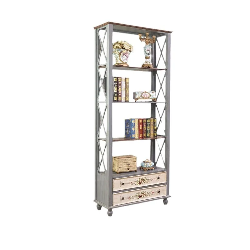 Painted bookcase bookshelf Mediterranean single bookcase European old high-rise display cabinet partition
Painted bookcase bookshelf Mediterranean single bookcase European old high-rise display cabinet partition