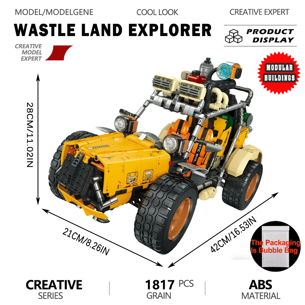 Wasteland Buggy Building Blocks Bricks Unique Styling Structure Brick Set Model Toy Gift for Scene Building Home Decor Showcase
Wasteland Buggy Building Blocks Bricks Unique Styling Structure Brick Set Model Toy Gift for Scene Building Home Decor Showcase