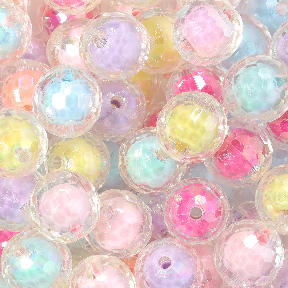 20Pcs 16mm Colorful Iridescent Acrylic Beads Round Faceted Loose Spacer Beads for DIY Ornament Handmade Gift Making Accessories
20Pcs 16mm Colorful Iridescent Acrylic Beads Round Faceted Loose Spacer Beads for DIY Ornament Handmade Gift Making Accessories