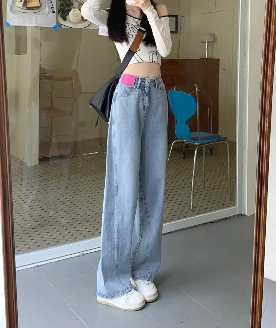 High Waist Wide Leg Jeans Baggy Denim Pants 2024 New Fashion Woman Vaqueros Streetwear Spring Button Straight Trousers A12
High Waist Wide Leg Jeans Baggy Denim Pants 2024 New Fashion Woman Vaqueros Streetwear Spring Button Straight Trousers A12