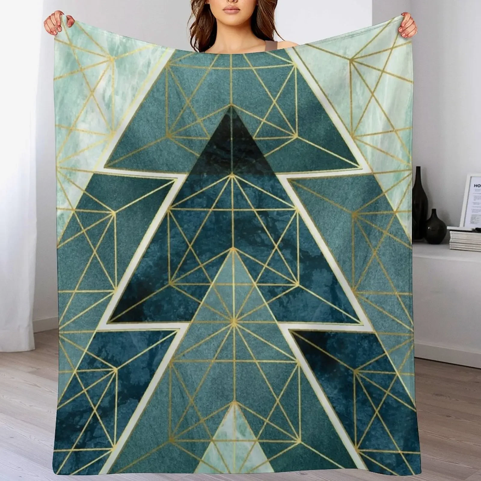 Geometric Excellence in Teal Throw Blanket Durable Warm Blanket for Daily Home Use
Geometric Excellence in Teal Throw Blanket Durable Warm Blanket for Daily Home Use
