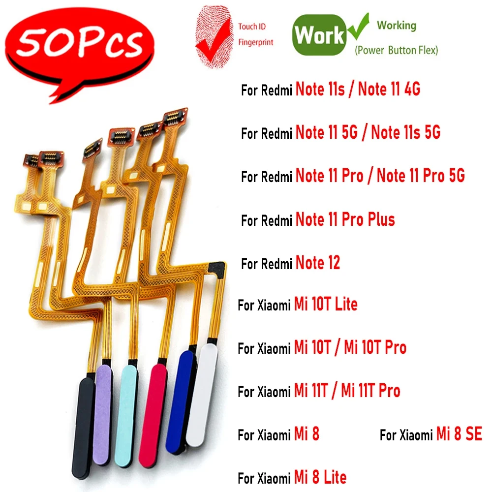 50Pcs,Touch Fingerprint Sensor scanner Home Return Key Menu Button Flex For Xiaomi Redmi Note 13 12S 12 11 4G 11S 5G Pro Plus
50Pcs,Touch Fingerprint Sensor scanner Home Return Key Menu Button Flex For Xiaomi Redmi Note 13 12S 12 11 4G 11S 5G Pro Plus