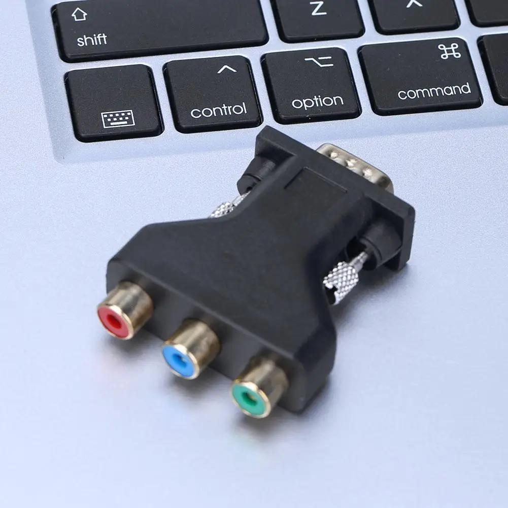 Video Jack Adapter Plug Copper Gold Plated VGA Male To 3 RCA Female Video Audio Adapter Black Accessories
Video Jack Adapter Plug Copper Gold Plated VGA Male To 3 RCA Female Video Audio Adapter Black Accessories