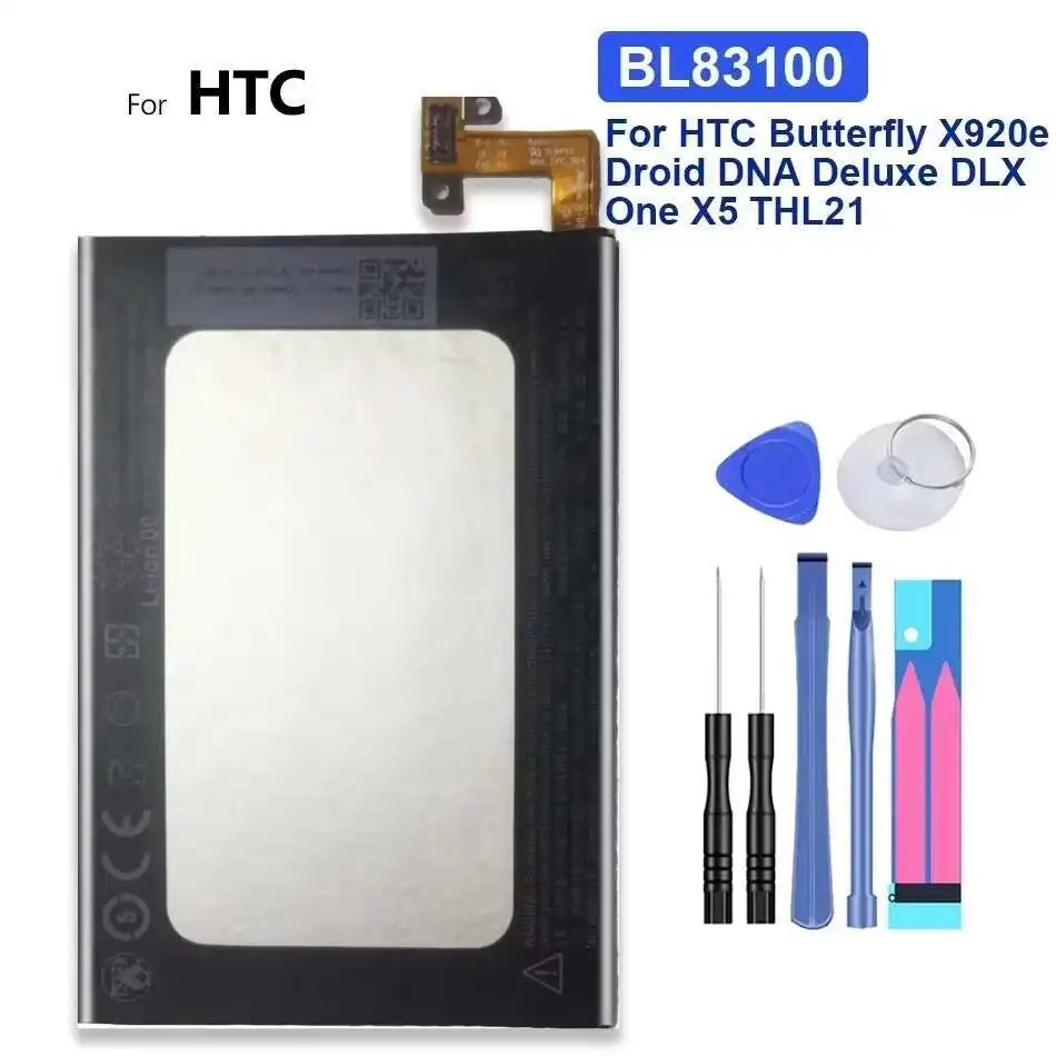 Аккумулятор мобильного телефона BL83100 для Htc Butterfly X920e Droid Dna Deluxe Dlx One X5 THL21 2020 мАч, высокая эффективность
Аккумулятор мобильного телефона BL83100 для Htc Butterfly X920e Droid Dna Deluxe Dlx One X5 THL21 2020 мАч, высокая эффективность