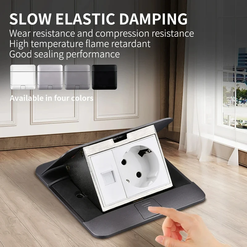 Metal Panel EU Standard Hidden Type Table Socket 2/3 Way Outlet USB/EUR/Universal/FR Office Cabinet Desktop Aluminum 120x120mm
Metal Panel EU Standard Hidden Type Table Socket 2/3 Way Outlet USB/EUR/Universal/FR Office Cabinet Desktop Aluminum 120x120mm