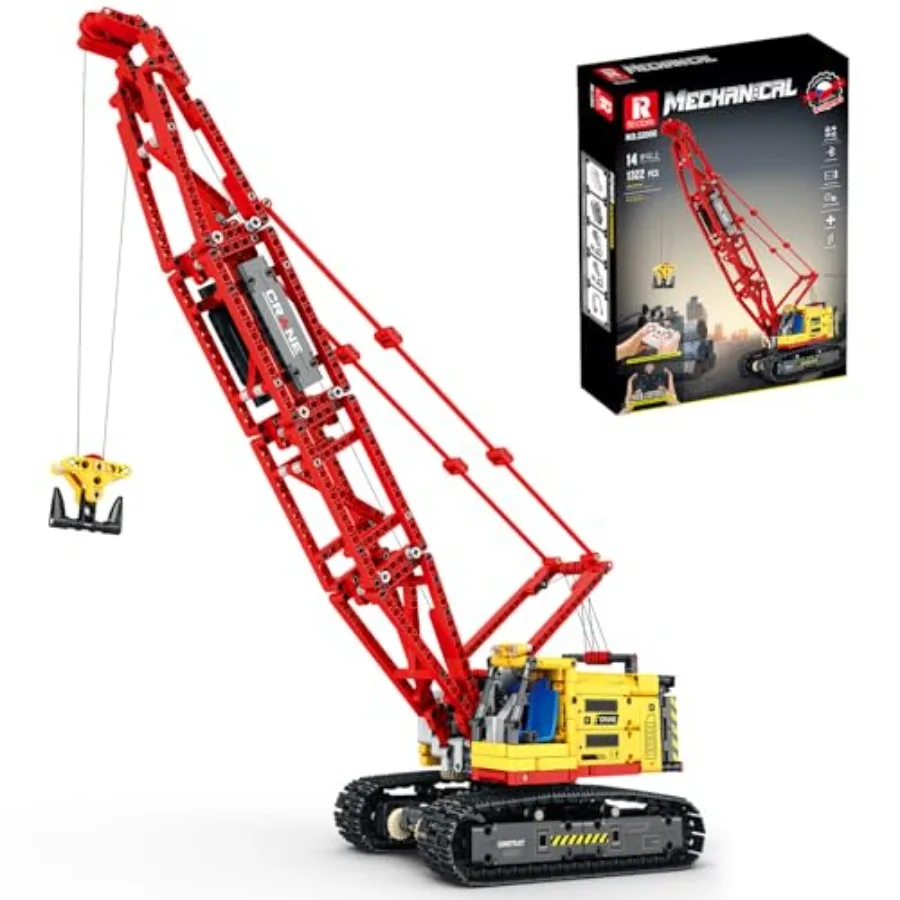 RC Crawler Crane Building Blocks Set 22006 for construction simulation, ABS plastic, gray-black, precision gear transmission an
RC Crawler Crane Building Blocks Set 22006 for construction simulation, ABS plastic, gray-black, precision gear transmission an