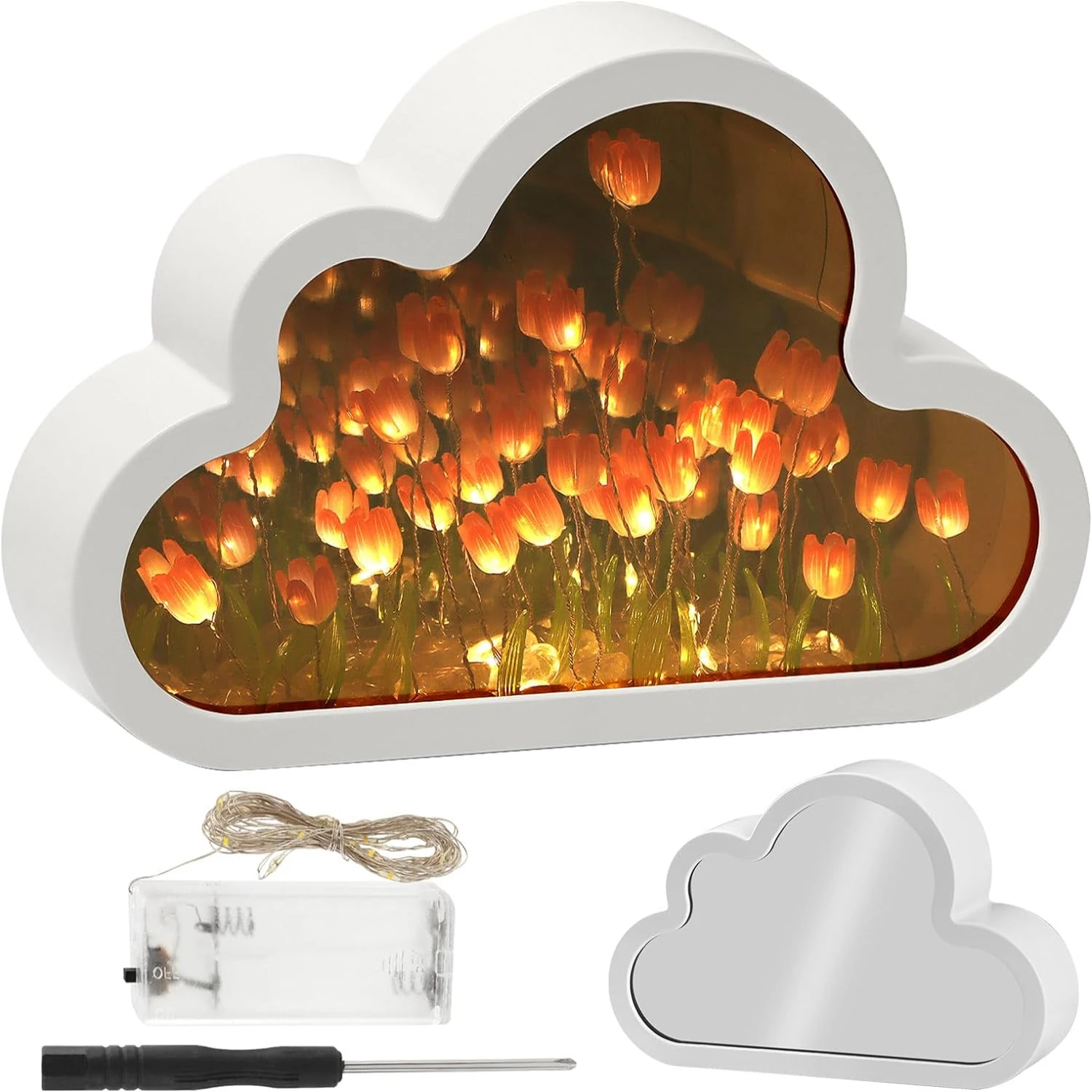Elegant, Beautiful DIY Cloud Tulip Night Light and Table Lamp Adds Cozy Atmosphere - Stunning Simulation Tulip Mirror Lamp - Per
Elegant, Beautiful DIY Cloud Tulip Night Light and Table Lamp Adds Cozy Atmosphere - Stunning Simulation Tulip Mirror Lamp - Per