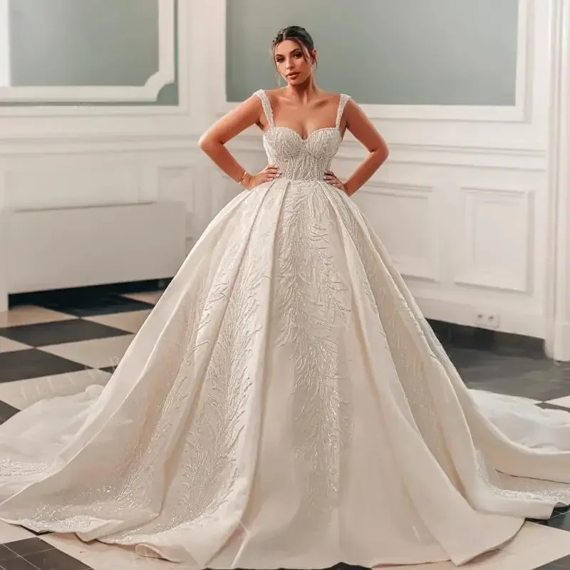 Flavinke Customized Gorgeous Sexy Sleeveless Wedding Dresse Sweetheart Beading Ball Gown Princess Bride Size Vestido de Noiva
Flavinke Customized Gorgeous Sexy Sleeveless Wedding Dresse Sweetheart Beading Ball Gown Princess Bride Size Vestido de Noiva