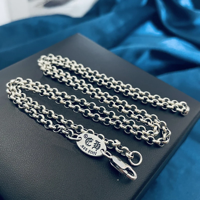 S925 sterling silver necklace men's matching chain punk circle sweater chain women's personalized fashion cross chain
S925 sterling silver necklace men's matching chain punk circle sweater chain women's personalized fashion cross chain