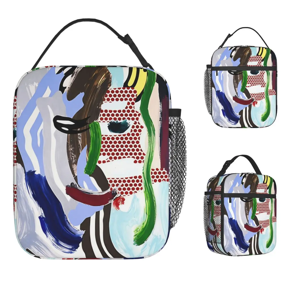 Pop Art Paintings Lunch Bag Cute Lunch Box School Convenient Thermal Tote Handbags For Girls Oxford Print Cooler Bag 
Pop Art Paintings Lunch Bag Cute Lunch Box School Convenient Thermal Tote Handbags For Girls Oxford Print Cooler Bag