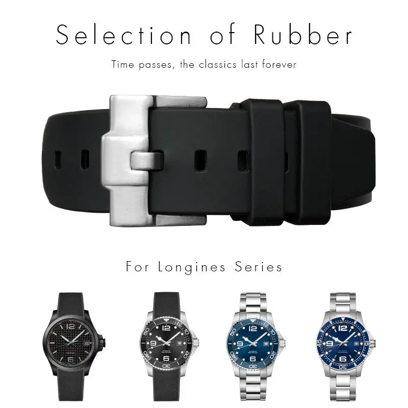 19mm 21mm Rubber Silicone Watch Strap Black Blue Grey Watch Bands for Longines Conquest HydroConquest L3 for Men Accessories
19mm 21mm Rubber Silicone Watch Strap Black Blue Grey Watch Bands for Longines Conquest HydroConquest L3 for Men Accessories