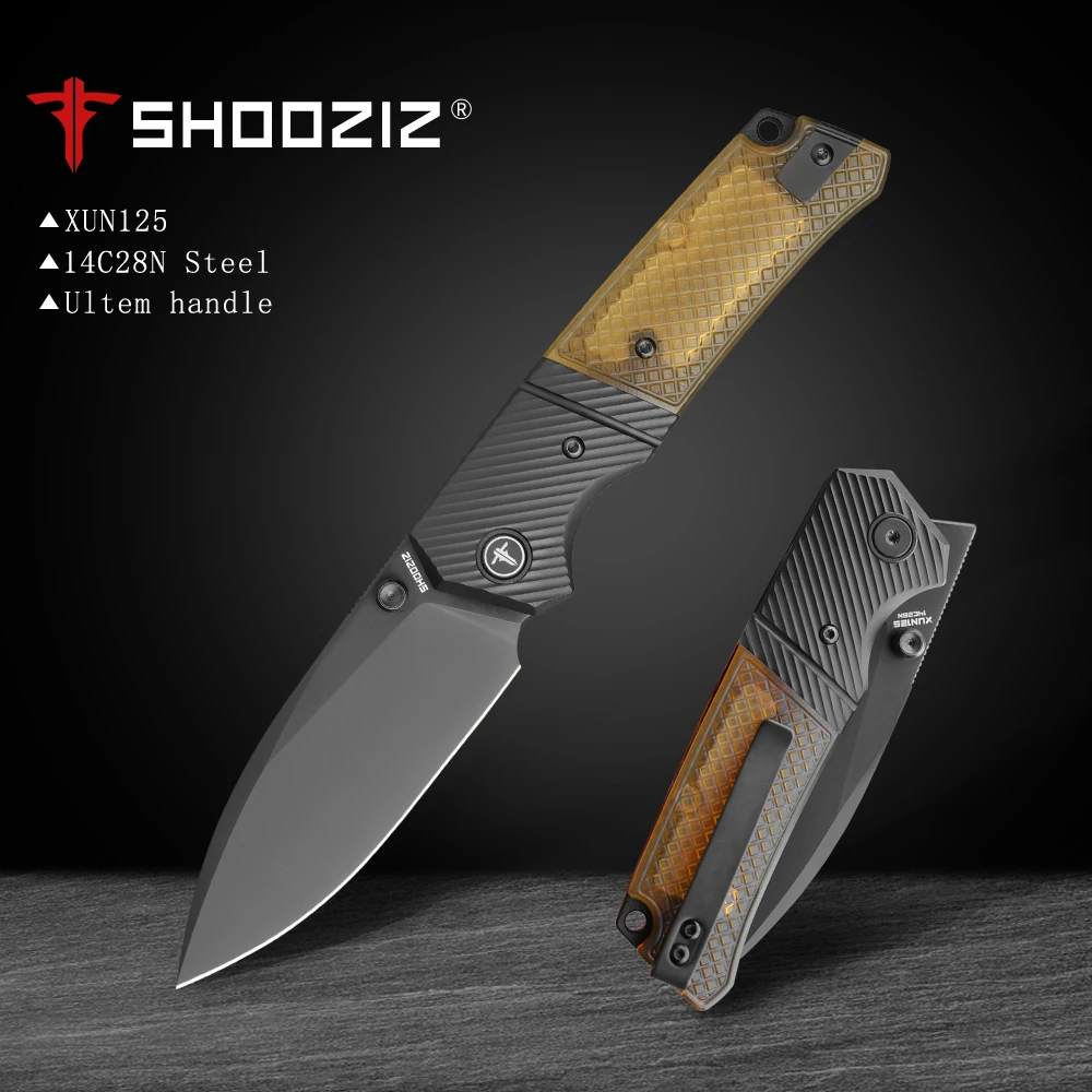 Shooziz XUN125, Folding Pocket Knife for Man,PVD/Satin 14C28N Steel for Outdoor Camping EDC Tool,Ultem/G10 Handle
Shooziz XUN125, Folding Pocket Knife for Man,PVD/Satin 14C28N Steel for Outdoor Camping EDC Tool,Ultem/G10 Handle
