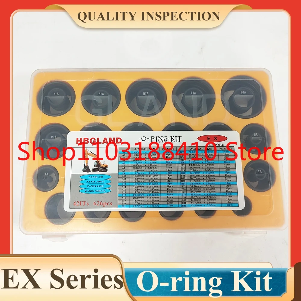 626 Pcs Box O ring EX O-ring Seal For Hitachi zaxis330 zaxis360lc zaxis450h zaxis360lck NBR O-ring Kit
626 Pcs Box O ring EX O-ring Seal For Hitachi zaxis330 zaxis360lc zaxis450h zaxis360lck NBR O-ring Kit