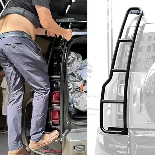 Лестница заднего доступа, подходящая для Land Rover Defender 110 90 130 2020 2021 2022 2023 2024, черная стальная стойка, кровельная ступенчатая лестница
Лестница заднего доступа, подходящая для Land Rover Defender 110 90 130 2020 2021 2022 2023 2024, черная стальная стойка, кровельная ступенчатая лестница