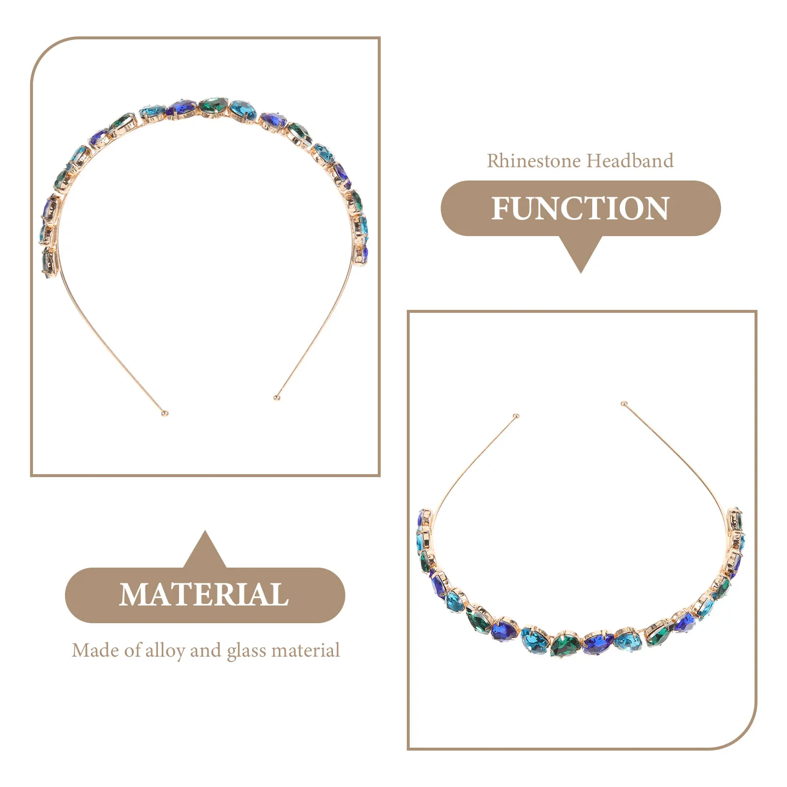 Glass Brick Hair Accessory Stylish Rhinestone Headband Elegant Fashion Hair Hoop For Women Daily Party Wedding Gift Black Grey
Glass Brick Hair Accessory Stylish Rhinestone Headband Elegant Fashion Hair Hoop For Women Daily Party Wedding Gift Black Grey