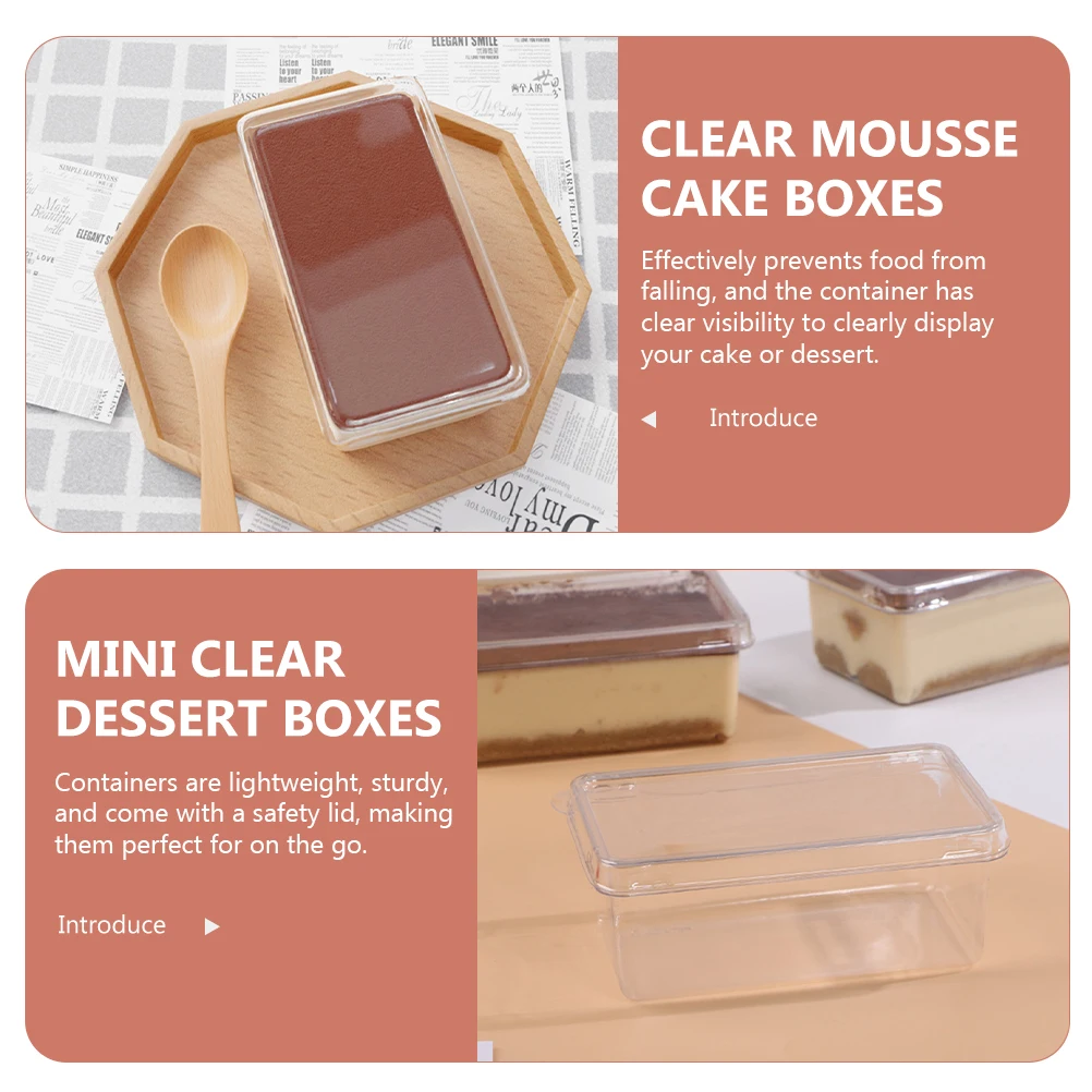 10 Pcs Tiramisu Box Food Container with Lid Cake Tiramasu Tranzparent for Dessert The Pet Containers Lids
10 Pcs Tiramisu Box Food Container with Lid Cake Tiramasu Tranzparent for Dessert The Pet Containers Lids