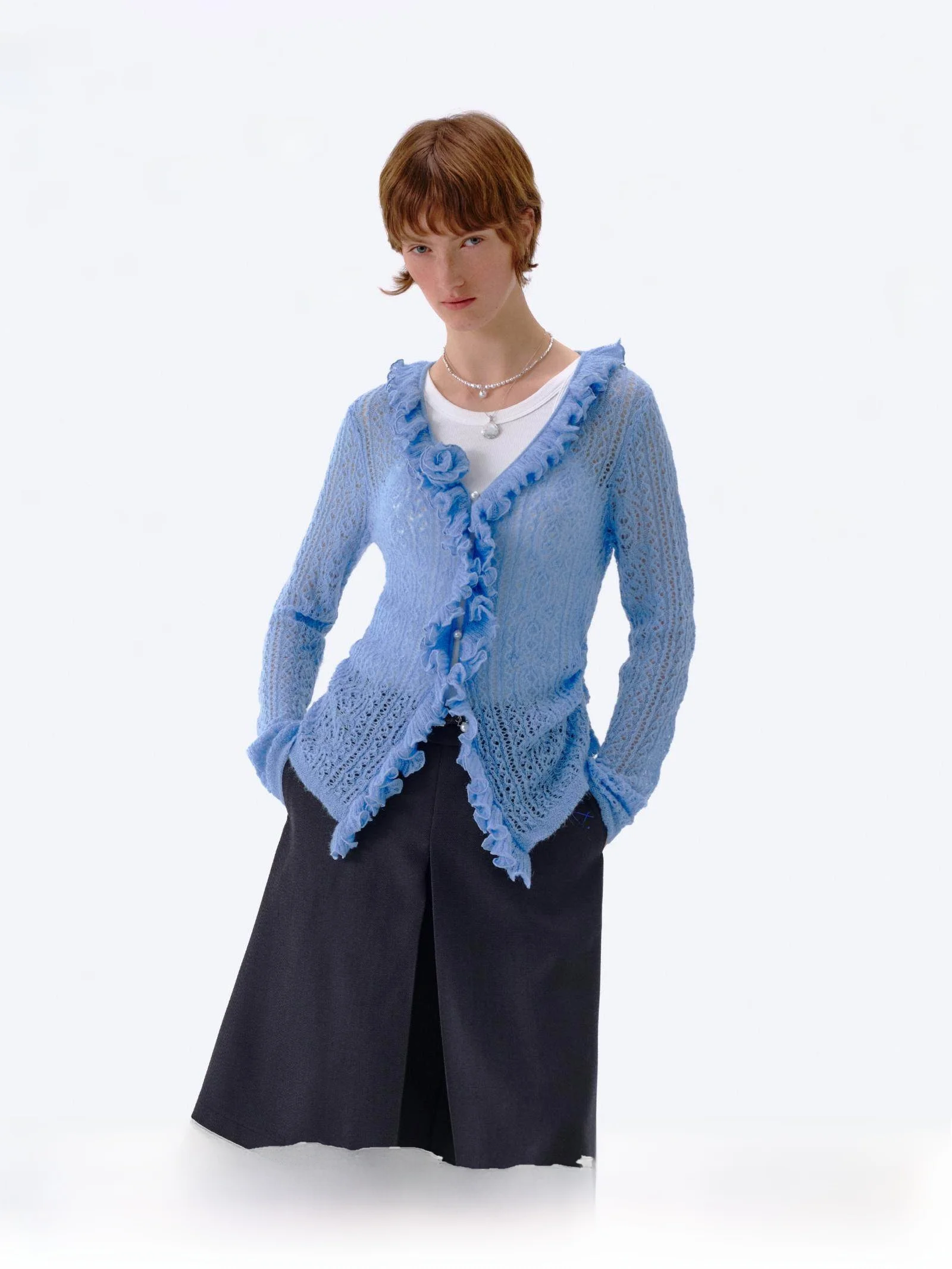 TearOcean Blooming Flowers V-Ne Knitted Open Cardigan Women's Spring Blue Top Hollow out 3D Petal Design Casual Fit
TearOcean Blooming Flowers V-Ne Knitted Open Cardigan Women's Spring Blue Top Hollow out 3D Petal Design Casual Fit