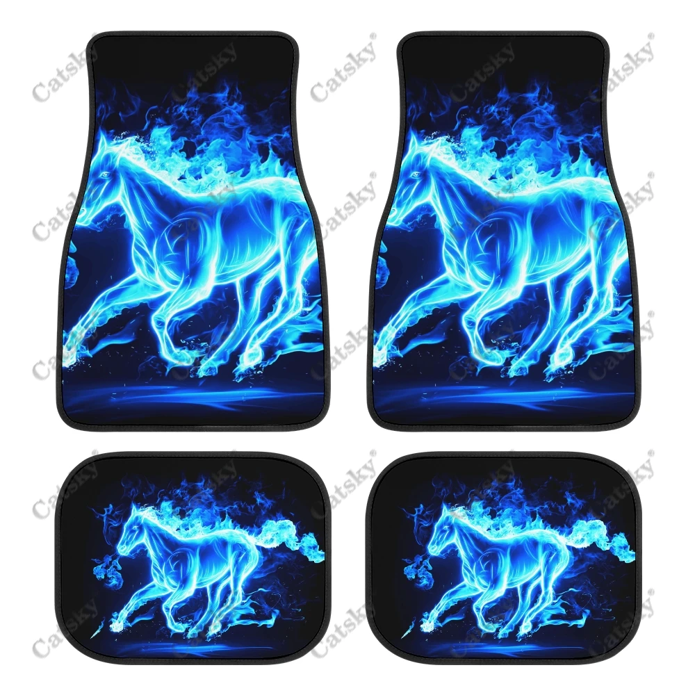 Blue Flames Horse Car Accesssories Floor Mats Decoration 4-Pieces Full Set All Weather Car Front & Rear Floor Mat Fit for SUV
Blue Flames Horse Car Accesssories Floor Mats Decoration 4-Pieces Full Set All Weather Car Front & Rear Floor Mat Fit for SUV