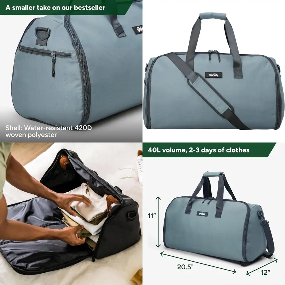 2-in-1 Convertible Duffel Weekender Bag 40L | Wrinkle-Free, Hanging Suit Compartment, Shoe Pockets, Trolley Sleeve. Durable & Wa
2-in-1 Convertible Duffel Weekender Bag 40L | Wrinkle-Free, Hanging Suit Compartment, Shoe Pockets, Trolley Sleeve. Durable & Wa
