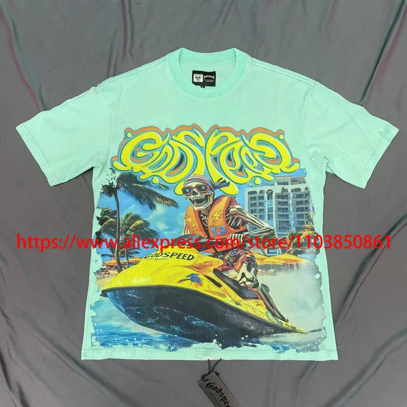 2025 GOD SPEED T-shirts High Quality Skull Pattern Printed Tops Summer Casual Hip-hop Godspeed Short Sleeve Tees
2025 GOD SPEED T-shirts High Quality Skull Pattern Printed Tops Summer Casual Hip-hop Godspeed Short Sleeve Tees