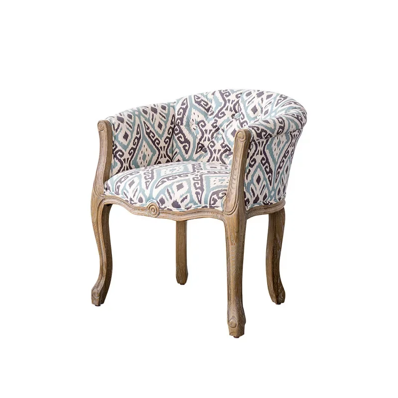 European and American single sofa chair solid wood, rural study computer chair French simple
European and American single sofa chair solid wood, rural study computer chair French simple