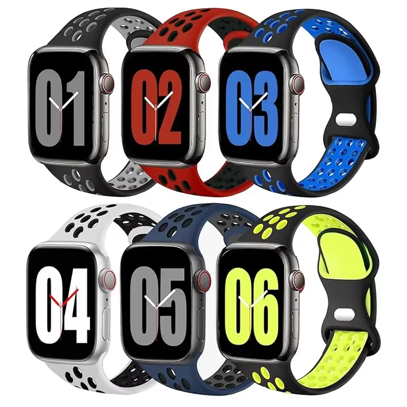 Strap For Apple Watch Band 46mm 42mm 49mm 45mm 40mm 41mm 38 44mm correa Breathable bracelet iwatch series 10 8 SE 7 6 5 9 Ultra
Strap For Apple Watch Band 46mm 42mm 49mm 45mm 40mm 41mm 38 44mm correa Breathable bracelet iwatch series 10 8 SE 7 6 5 9 Ultra