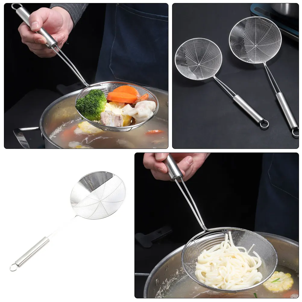 Large Scoop Colander Skimmer Slotted Spoon Spider Strainer Stainless Steel Long Handle Kitchen Cooking Oil Filter
Large Scoop Colander Skimmer Slotted Spoon Spider Strainer Stainless Steel Long Handle Kitchen Cooking Oil Filter