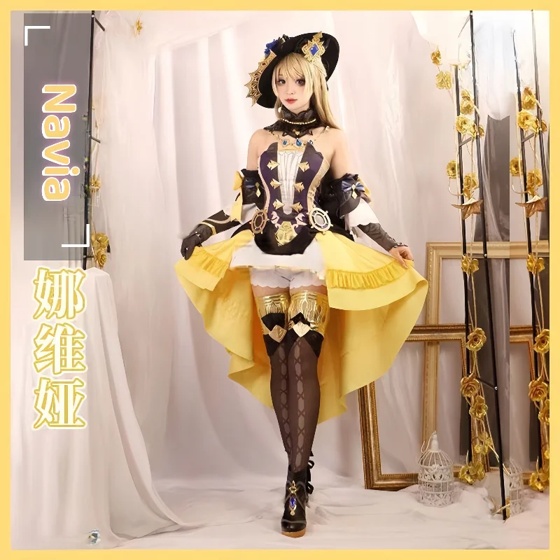 Navia cosplay Game Genshin Impact Dress Uniform Costume Wig Suit Women Role Play Halloween Anime Carnival Party Outfits
Navia cosplay Game Genshin Impact Dress Uniform Costume Wig Suit Women Role Play Halloween Anime Carnival Party Outfits
