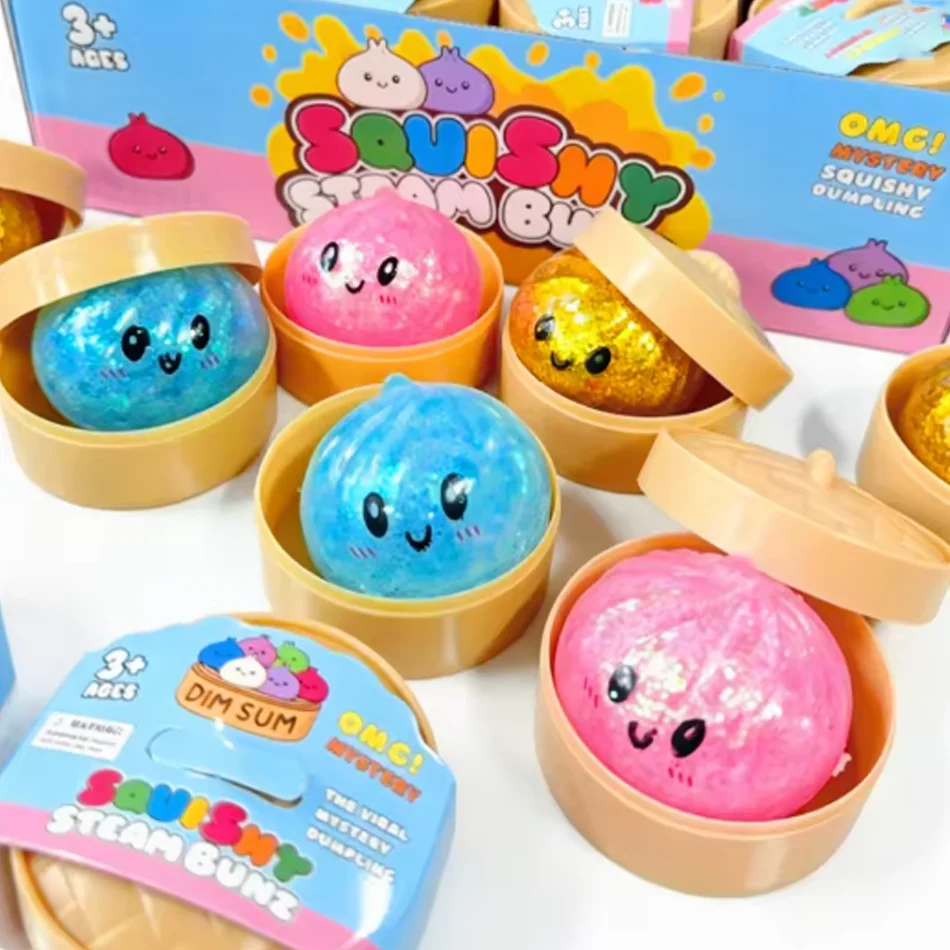 Glitter Dumpling Squishy with Box Dumplings Sensory Steamer Soft TPR Dough Ball for Decompression Fidget Toy Stress Relief Gift
Glitter Dumpling Squishy with Box Dumplings Sensory Steamer Soft TPR Dough Ball for Decompression Fidget Toy Stress Relief Gift