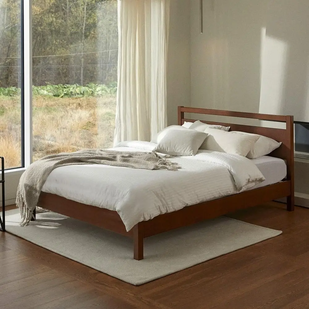 Signature Cherry Wood Platform Bed with Slatted Support, Noise-Free, Storage Underneath, No Box Spring Needed, Easy Assembly, Qu
Signature Cherry Wood Platform Bed with Slatted Support, Noise-Free, Storage Underneath, No Box Spring Needed, Easy Assembly, Qu