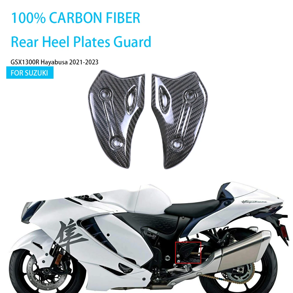 For SUZUKI GSX1300R Hayabusa 2021-2023 3K Carbon Fiber Rear Heel Plates Guard Cowls Motorcycle Hold Foot Wing Protector Fairings
For SUZUKI GSX1300R Hayabusa 2021-2023 3K Carbon Fiber Rear Heel Plates Guard Cowls Motorcycle Hold Foot Wing Protector Fairings