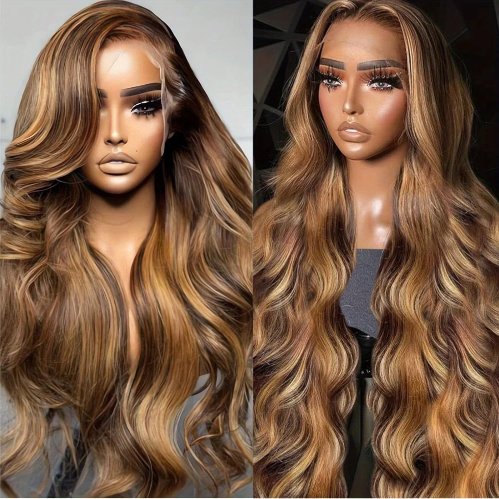 Highlight 4/27 Colored 13x4 HD Body Wave Human Hair Wigs Brazilian Honey Blonde Ombre Transaprent Lace Frontal Wig For Women
Highlight 4/27 Colored 13x4 HD Body Wave Human Hair Wigs Brazilian Honey Blonde Ombre Transaprent Lace Frontal Wig For Women