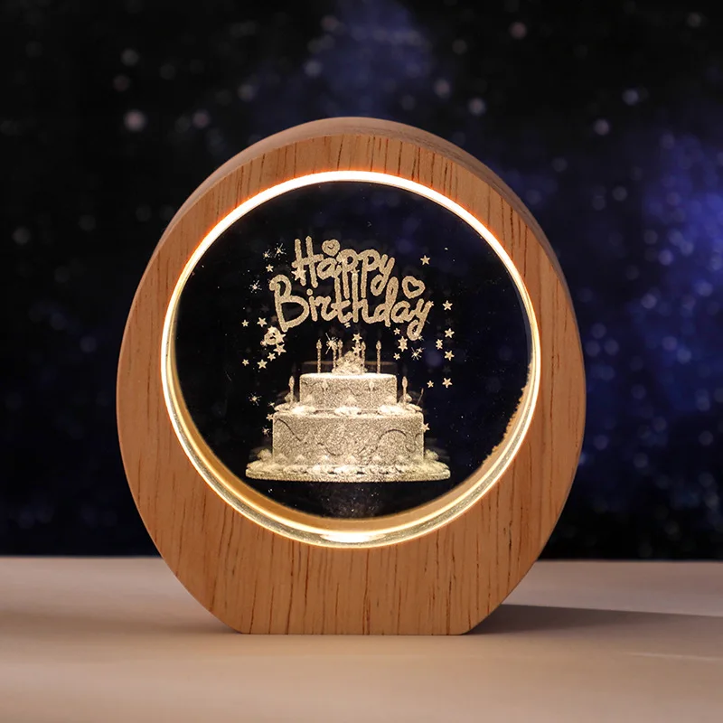 Personalized 3D Crystal Night Light Custom Logo Text Planet Lamp Wooden Base Desktop Decor Birthday Gift For Friends Family
Personalized 3D Crystal Night Light Custom Logo Text Planet Lamp Wooden Base Desktop Decor Birthday Gift For Friends Family