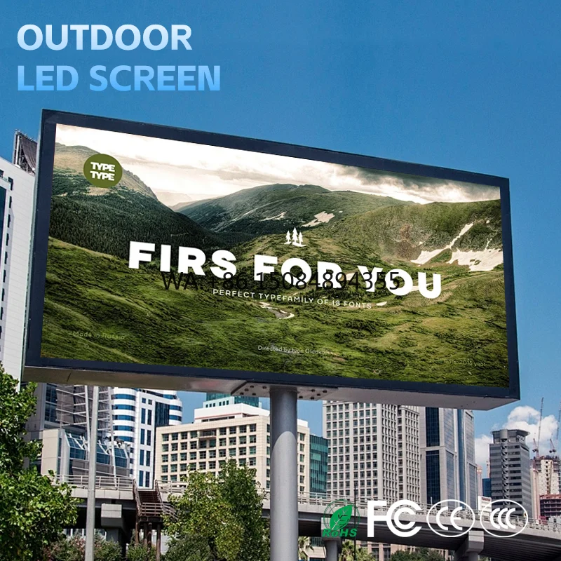 Full Color High Brightness P4 P5 P6 Outdoor LED Display Panels for Commercial Outdoor Advertising
Full Color High Brightness P4 P5 P6 Outdoor LED Display Panels for Commercial Outdoor Advertising