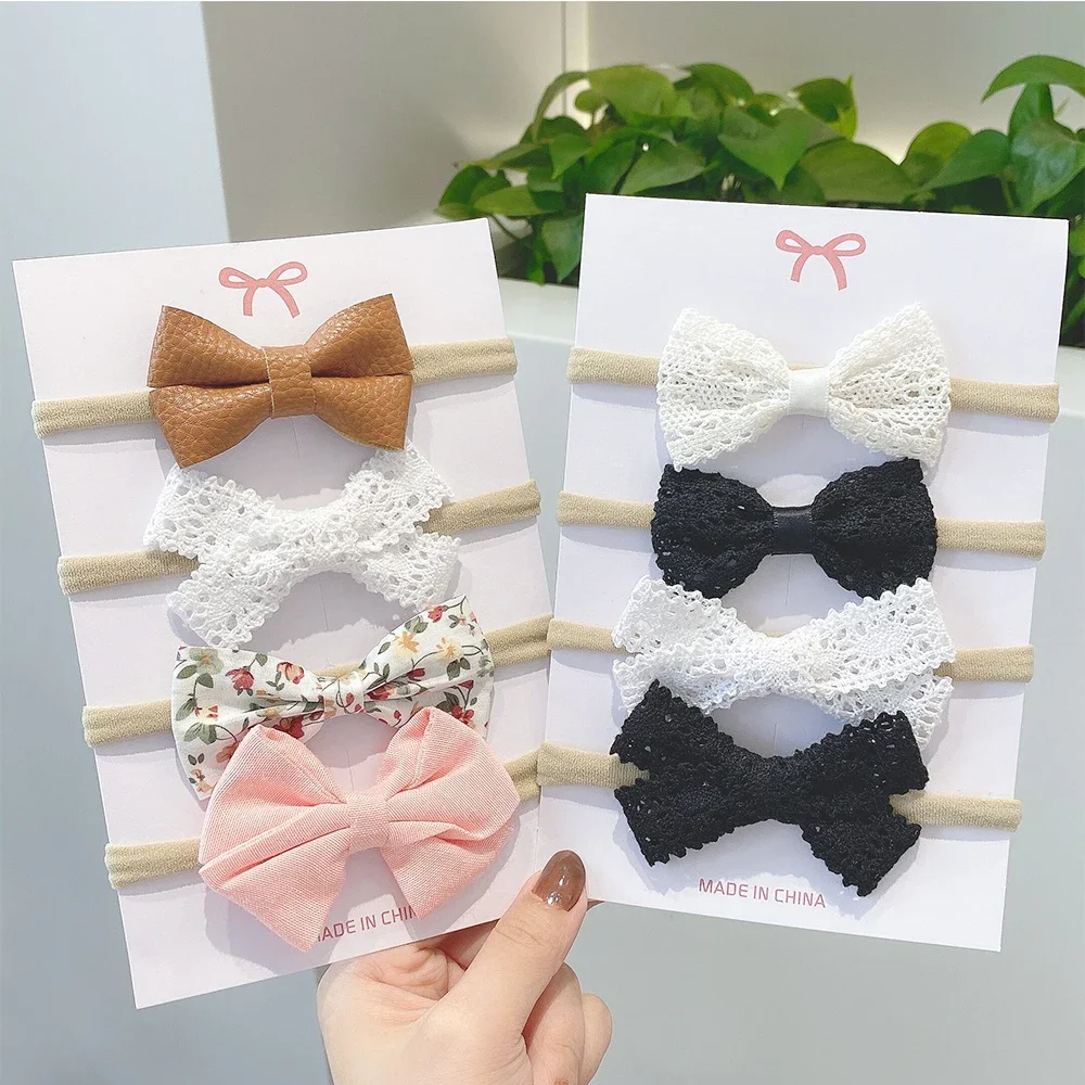 3/4Pcs/Set Lace Print Bows Headband for Kids Girls Newborn Baby Headband Nylon Elastic Hair Band Headwear Hair Accessories Gift
3/4Pcs/Set Lace Print Bows Headband for Kids Girls Newborn Baby Headband Nylon Elastic Hair Band Headwear Hair Accessories Gift